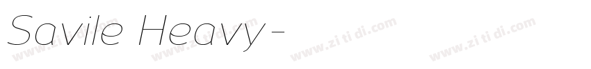 Savile Heavy字体转换